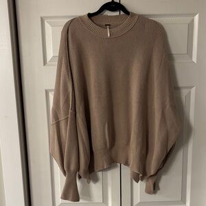 Free People Oversized Tan Sweater